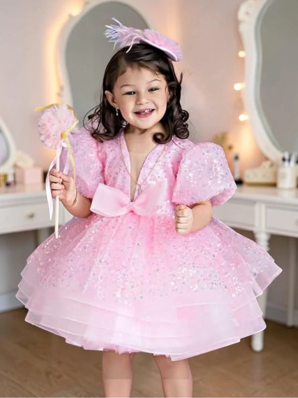 Sequins Princess Dress Toddler Girls